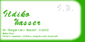 ildiko wasser business card